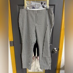 A New Day Black and White Striped Pants